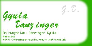 gyula danzinger business card